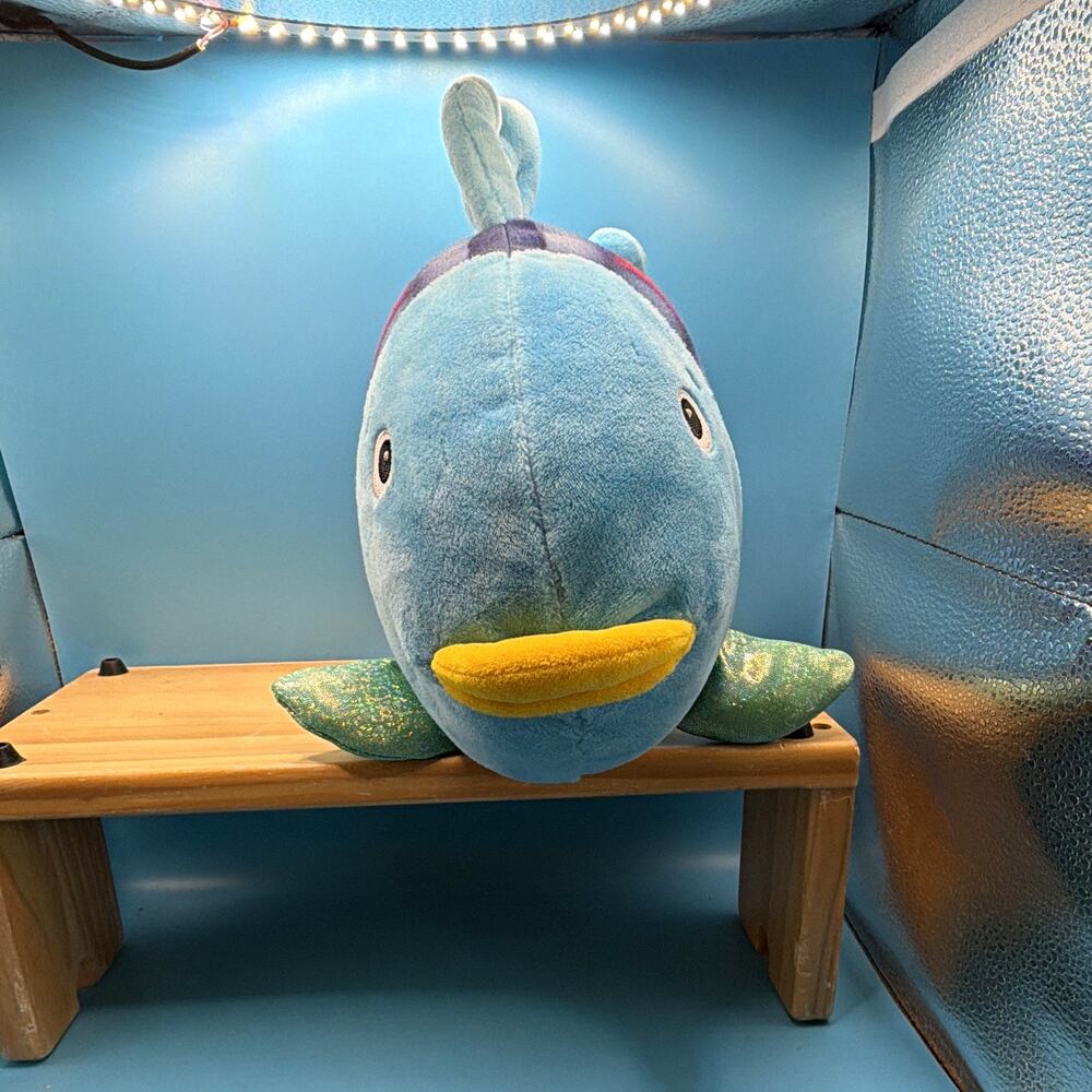 Kohl's Cares Rainbow Fish Plush Stuffed Animal Blue/Multicolor Medium Washable